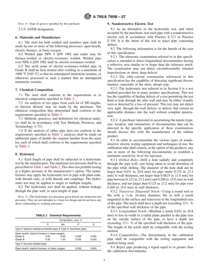 ASTM A795/A795M-07 - Standard Specification for Black and Hot-Dipped Zinc-Coated (Galvanized) Welded and Seamless Steel Pipe for Fire Protection Use