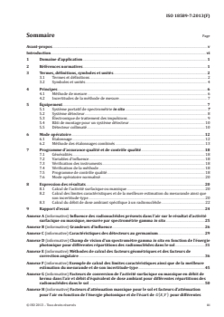 ISO 18589-7:2013 ISO 18589-7:2013 - Mesurage de la radioactivité dans l'environnement — Sol — Partie 7: Mesurage in situ des radionucléides émetteurs gamma
Released:9/23/2013 - Page 3 preview