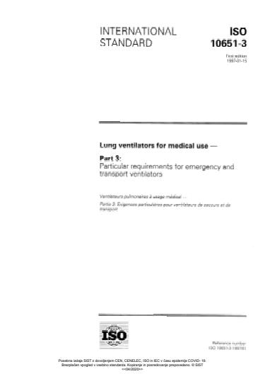 SIST COVID-19 ISO 10651-3:1997