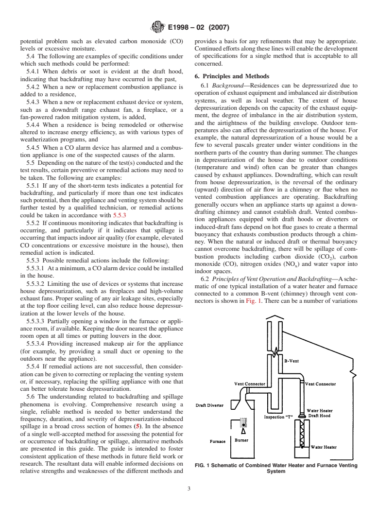 ASTM E1998-02(2007) - Standard Guide for Assessing Depressurization-Induced Backdrafting and Spillage from Vented Combustion Appliances