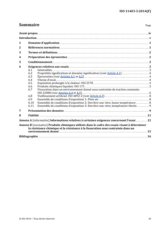 ISO 11403-3:2014 - Plastiques -- Acquisition et présentation de données multiples comparables