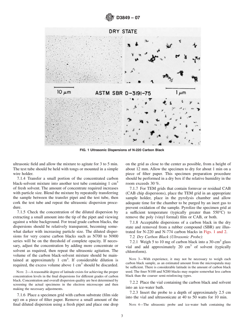 ASTM D3849-07 - Standard Test Method for Carbon Black-Morphological Characterization of Carbon Black Using Electron Microscopy