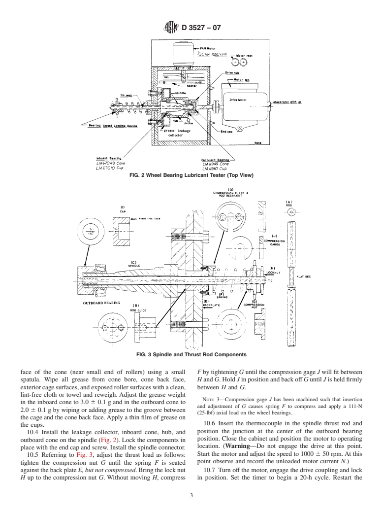 ASTM D3527-07 - Standard Test Method for Life Performance of Automotive Wheel Bearing Grease