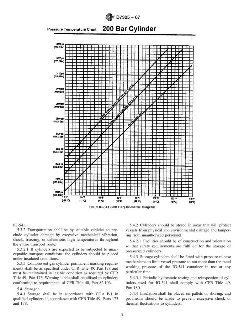 ASTM D7325-07 - Standard Practice for Handling, Transportation, and Storage of IG-541 N<sub>2</sub>, Ar , CO<sub>2</sub>