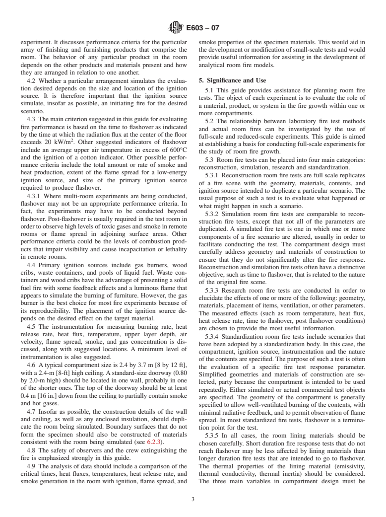 ASTM E603-07 - Standard Guide for Room Fire Experiments