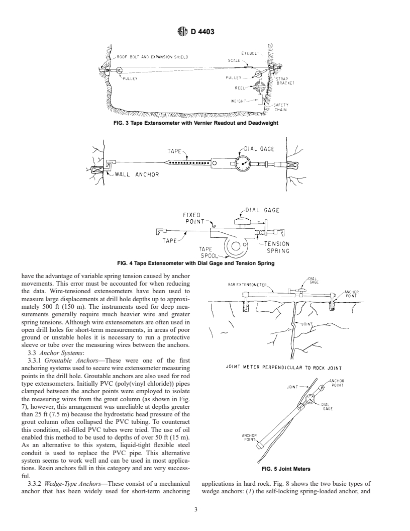 ASTM D4403-84(2000)e1 - Standard Practice for Extensometers Used in Rock