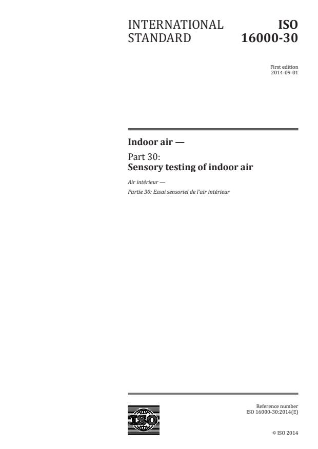 ISO 16000-30:2014 - Indoor air