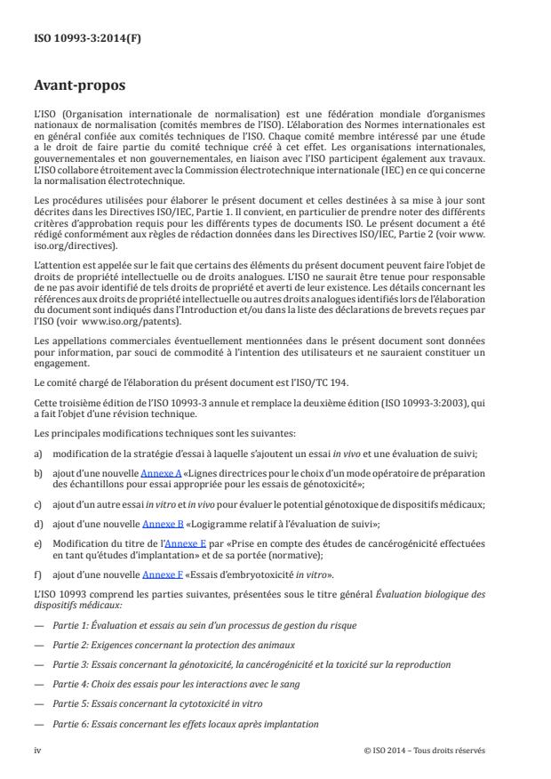 ISO 10993-3:2014 ISO 10993-3:2014 - Évaluation biologique des dispositifs médicaux - Page 4 preview