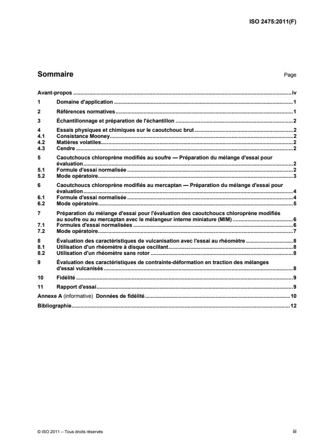 ISO 2475:2011 - Caoutchouc chloroprene (CR) -- Types a usage général -- Méthode d'évaluation