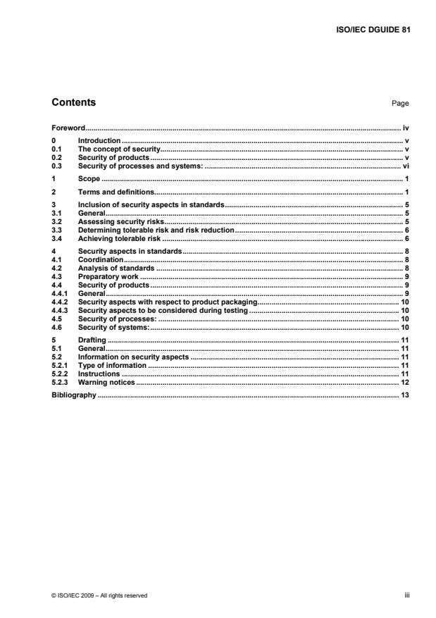 ISO/IEC DGuide 81 - Guidelines for the inclusion of security aspects in standards