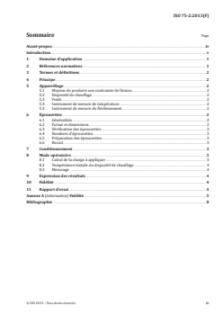 ISO 75-2:2013 ISO 75-2:2013 - Plastiques — Détermination de la température de fléchissement sous charge — Partie 2: Plastiques et ébonite
Released:4/9/2013 - Page 3 preview