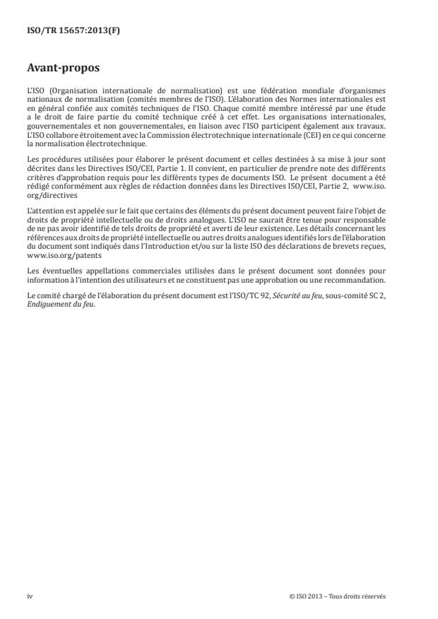 ISO/TR 15657:2013 ISO/TR 15657:2013 - Essais de résistance au feu -- Lignes directrices sur la conception statistique des feux de structures - Page 4 preview