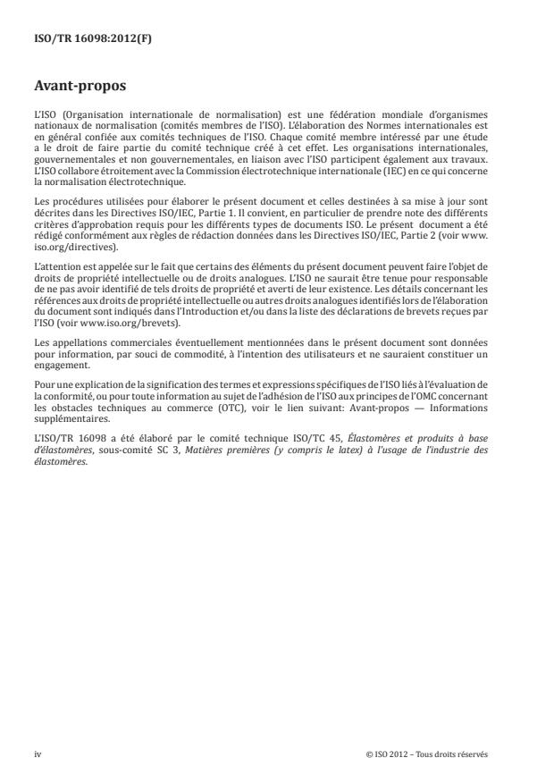 ISO/TR 16098:2012 ISO/TR 16098:2012 - Caoutchoucs régénérés et poudrettes de caoutchoucs régénérés -- Évaluation de la dispersion dans les mélanges de caoutchouc - Page 4 preview