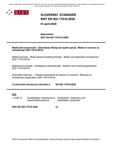SIST COVID-19 SIST EN ISO 17510:2020