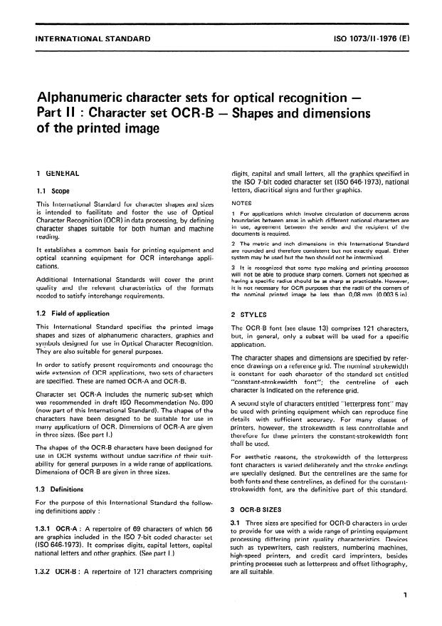 ISO 1073-2:1976 - Alphanumeric character sets for optical recognition
