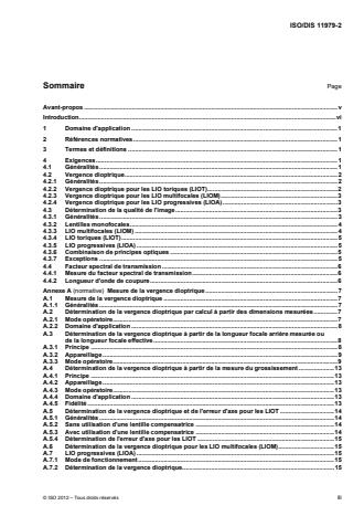 ISO 11979-2:2014 - Implants ophtalmiques -- Lentilles intraoculaires