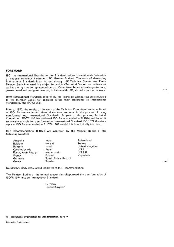ISO 1074:1975 ISO 1074:1975 - Counterbalanced lift trucks -- Stability -- Basic tests - Page 2 preview