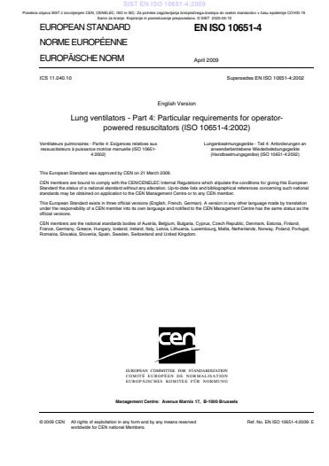 SIST COVID-19 SIST EN ISO 10651-4:2009