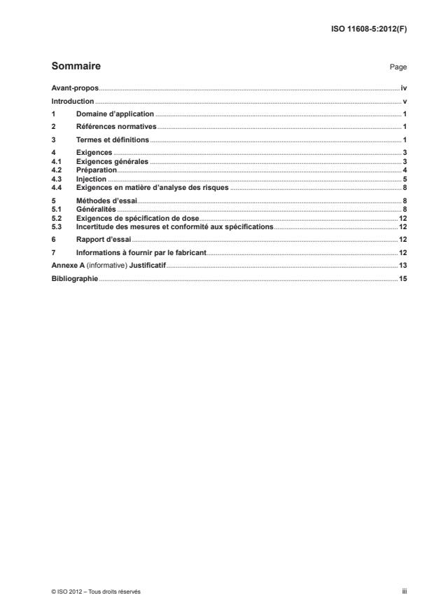 ISO 11608-5:2012 - Systemes d'injection a aiguille pour usage médical -- Exigences et méthodes d'essai