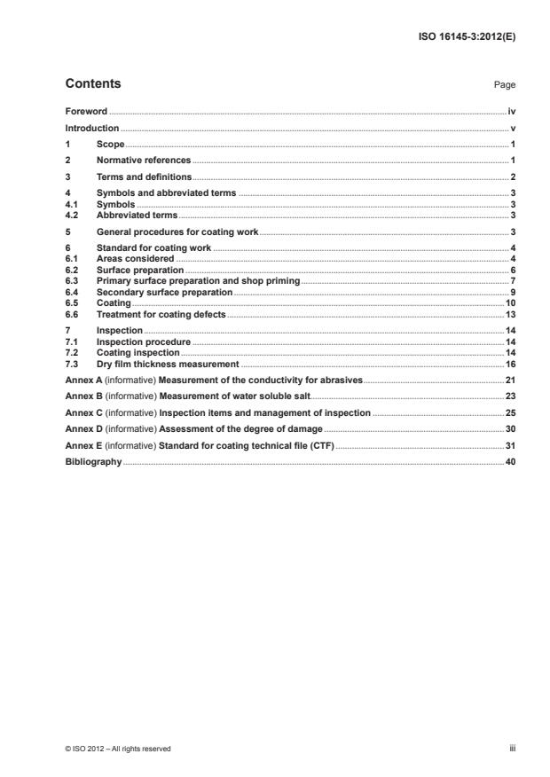 ISO 16145-3:2012 - Ships and marine technology -- Protective coatings and inspection method