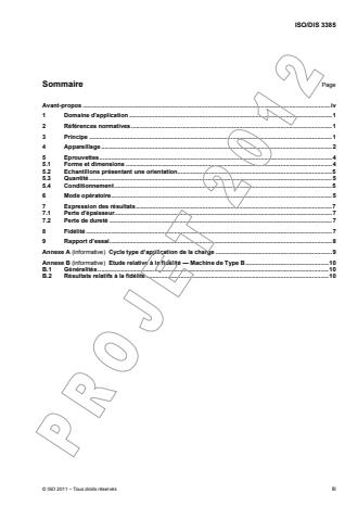 ISO 3385:2014 - Matériaux polymeres alvéolaires souples -- Détermination de la fatigue par indentation a charge constante