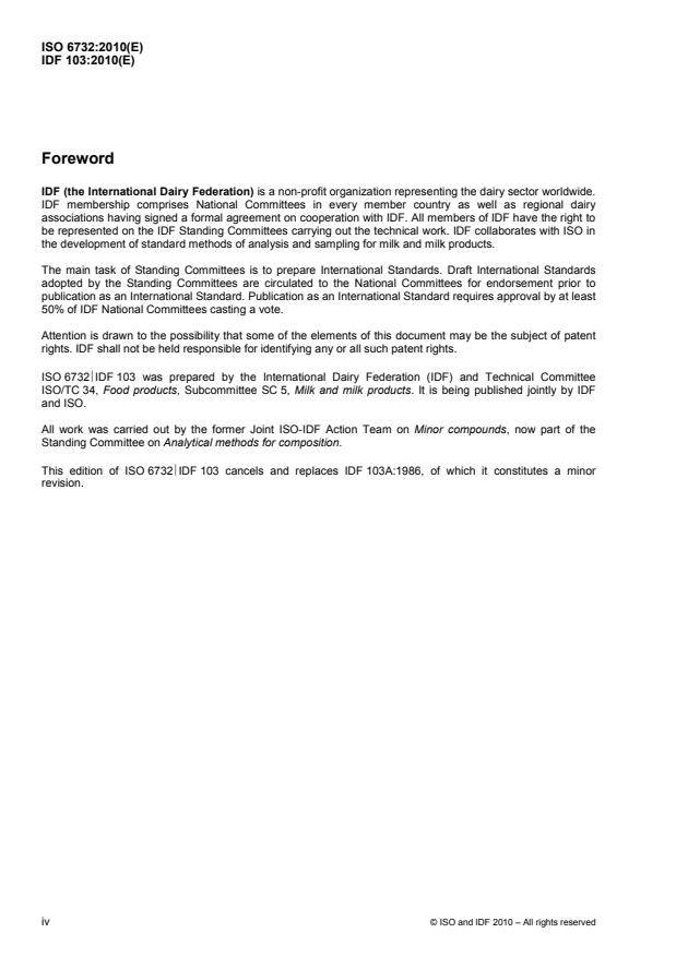 ISO 6732:2010 ISO 6732:2010 - Milk and milk products -- Determination of iron content -- Spectrometric method (Reference method) - Page 4 preview