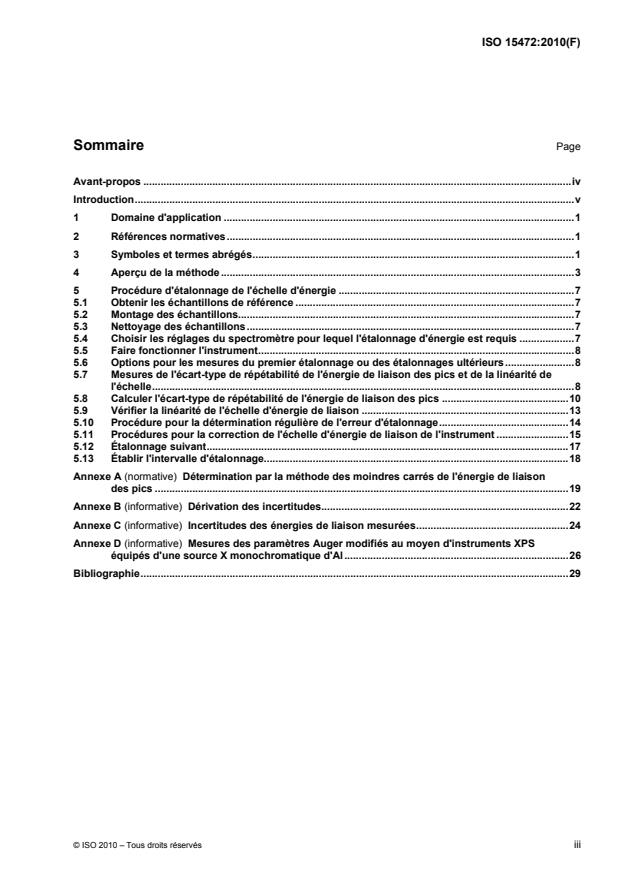 ISO 15472:2010 - Analyse chimique des surfaces -- Spectrometres de photoélectrons X -- Étalonnage en énergie
