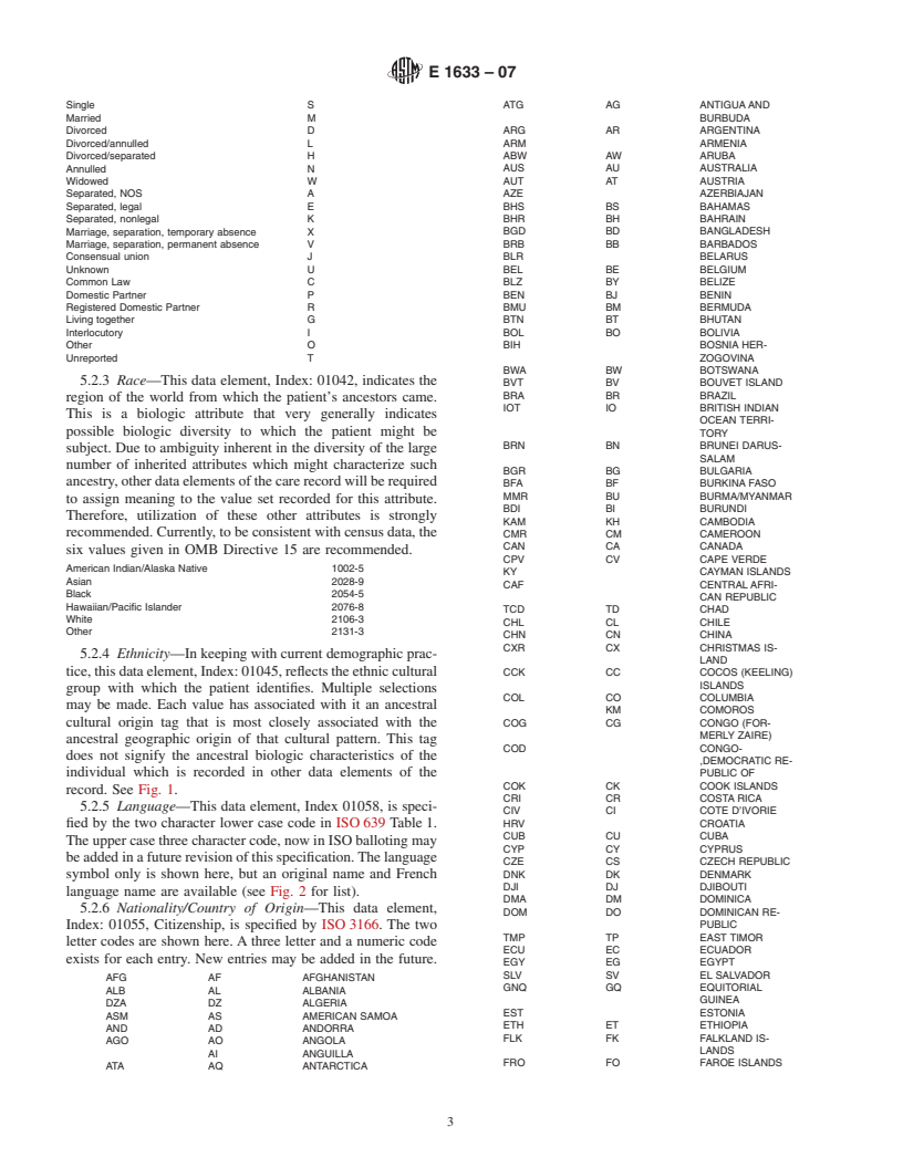 ASTM E1633-07 - Standard Specification for Coded Values Used in the Electronic Health Record