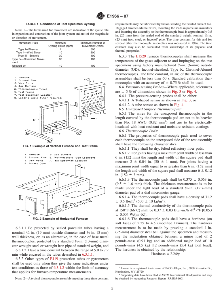 ASTM E1966-07 - Standard Test Method for Fire-Resistive Joint Systems