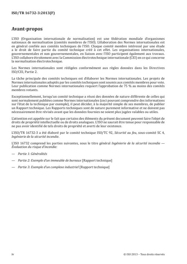 ISO/TR 16732-3:2013 ISO/TR 16732-3:2013 - Ingénierie de la sécurité incendie -- Évaluation du risque d'incendie - Page 4 preview