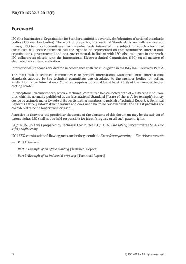 ISO/TR 16732-3:2013 ISO/TR 16732-3:2013 - Fire safety engineering -- Fire risk assessment - Page 4 preview