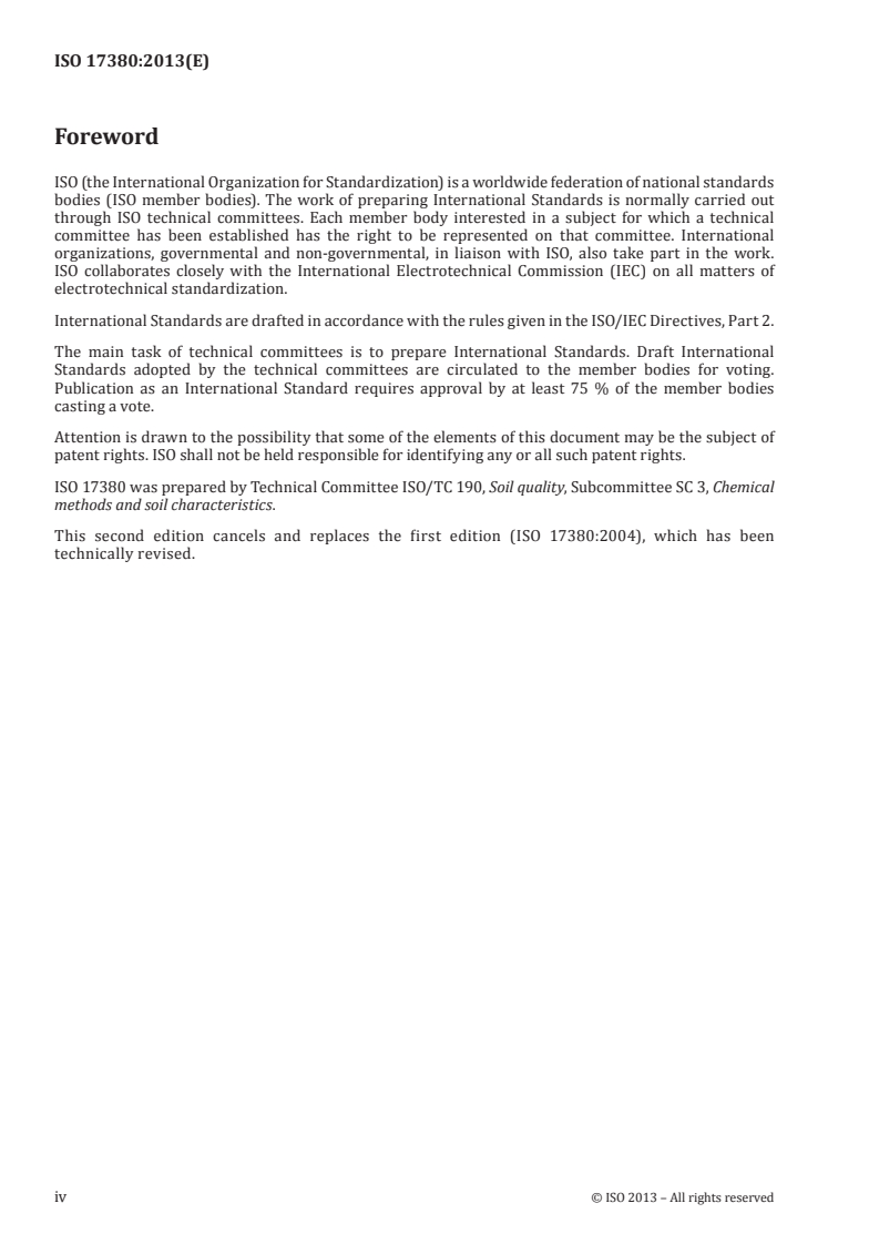 ISO 17380:2013 ISO 17380:2013 - Soil quality — Determination of total cyanide and easily liberatable cyanide — Continuous-flow analysis method
Released:6/10/2013 - Page 4 preview