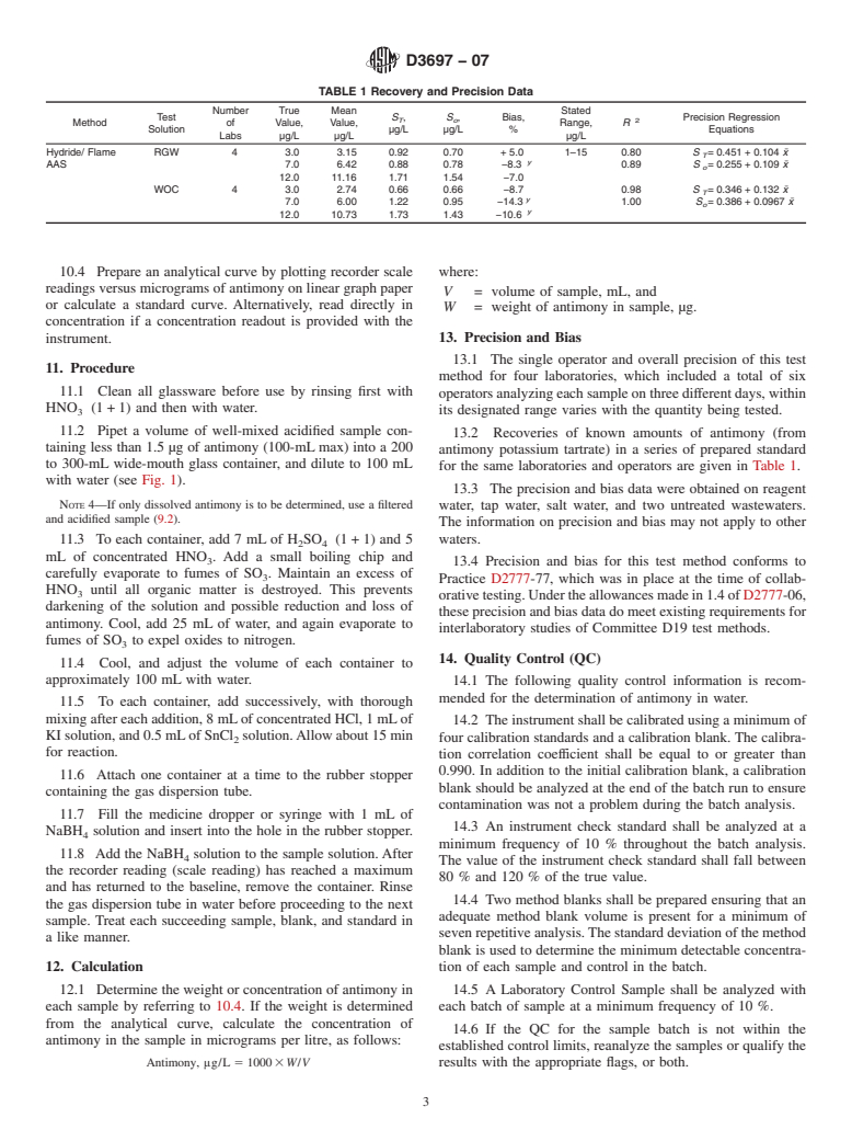 ASTM D3697-07 - Standard Test Method for Antimony in Water