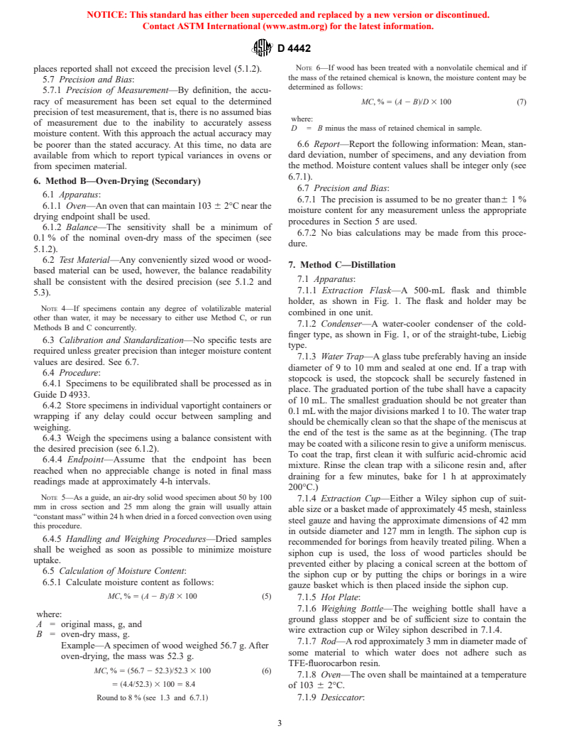 ASTM D4442-92(1997)e1 - Standard Test Methods for Direct Moisture Content Measurement of Wood and Wood-Base Materials