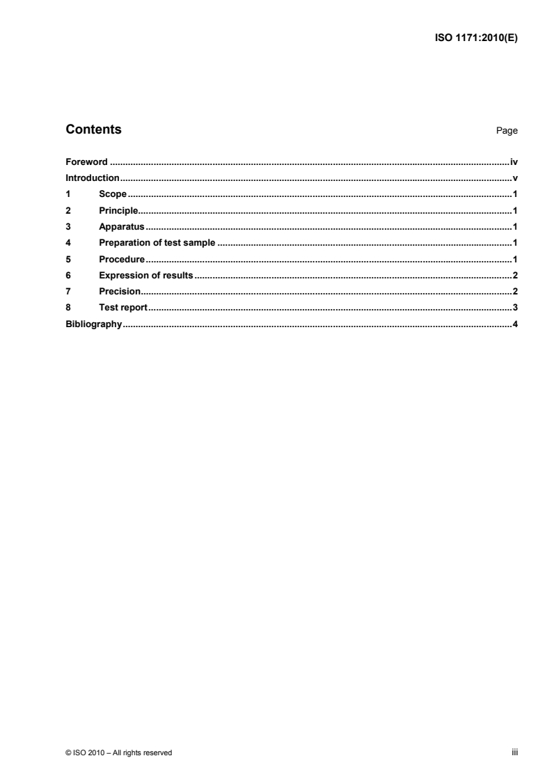 ISO 1171:2010 - Solid mineral fuels — Determination of ash
Released:4. 06. 2010