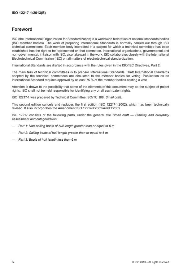 ISO 12217-1:2013 ISO 12217-1:2013 - Small craft -- Stability and buoyancy assessment and categorization - Page 4 preview
