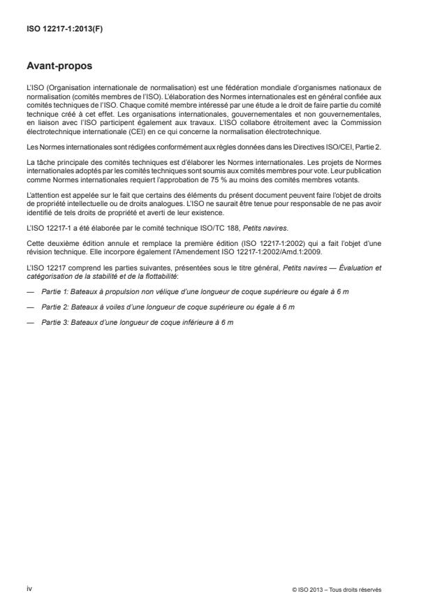 ISO 12217-1:2013 ISO 12217-1:2013 - Petits navires -- Évaluation et catégorisation de la stabilité et de la flottabilité - Page 4 preview