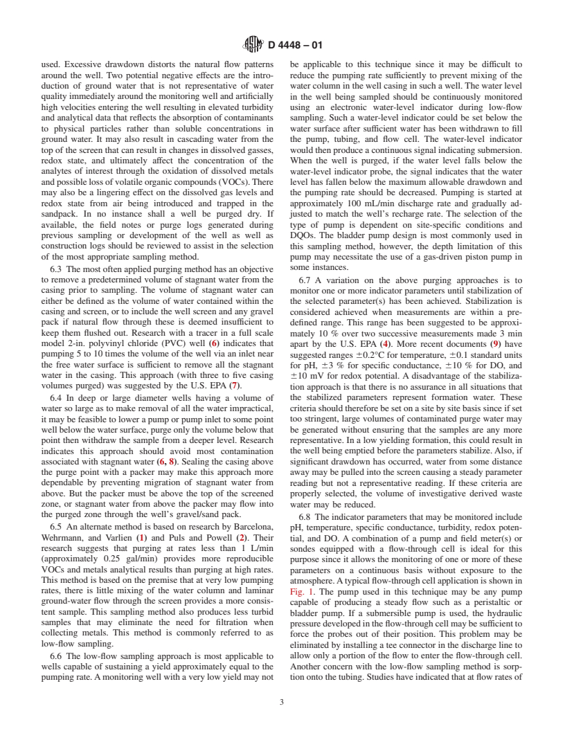 ASTM D4448-01 - Standard Guide for Sampling Ground-Water Monitoring Wells