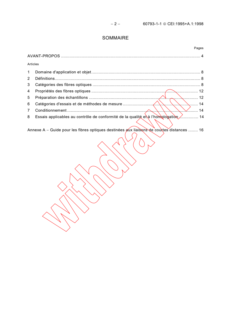 IEC 60793-1-1:1995 IEC 60793-1-1:1995+AMD1:1998 CSV - Optical fibres - Part 1-1: Generic specification - General
Released:2/5/1999
Isbn:283184603X - Page 4 preview