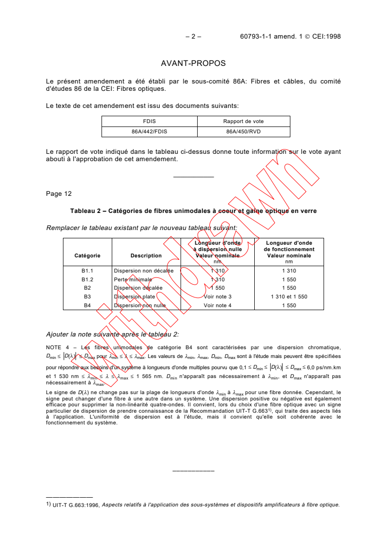 IEC 60793-1-1:1995/AMD1:1998 IEC 60793-1-1:1995/AMD1:1998 - Amendment 1 - Optical fibres - Part 1: Generic specification - Section 1: General
Released:8/19/1998
Isbn:283184486X - Page 2 preview