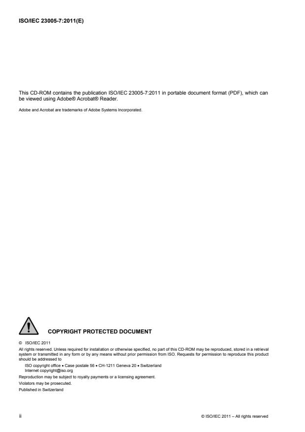 ISO/IEC 23005-7:2011 ISO/IEC 23005-7:2011 - Information technology -- Media context and control - Page 2 preview