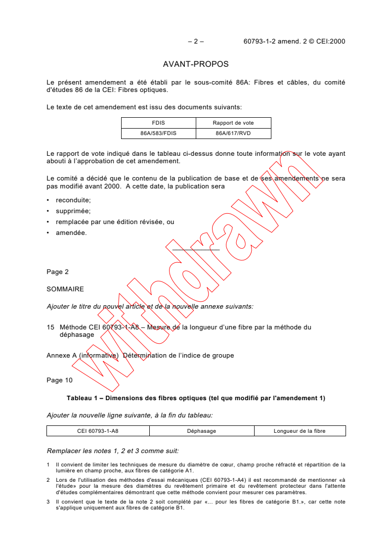 IEC 60793-1-2:1995/AMD2:2000 IEC 60793-1-2:1995/AMD2:2000 - Amendment 2 - Optical fibres - Part 1: Generic specification - Section 2: Measuring methods for dimensions
Released:10/27/2000
Isbn:2831854253 - Page 2 preview