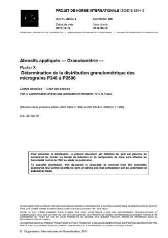 ISO 6344-3:2013 - Abrasifs appliqués -- Granulométrie