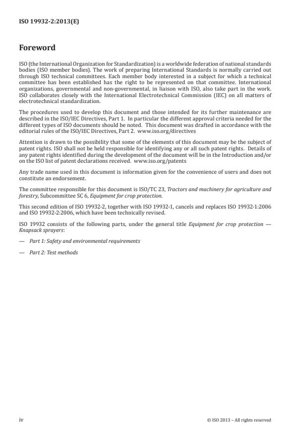 ISO 19932-2:2013 ISO 19932-2:2013 - Equipment for crop protection -- Knapsack sprayers - Page 4 preview