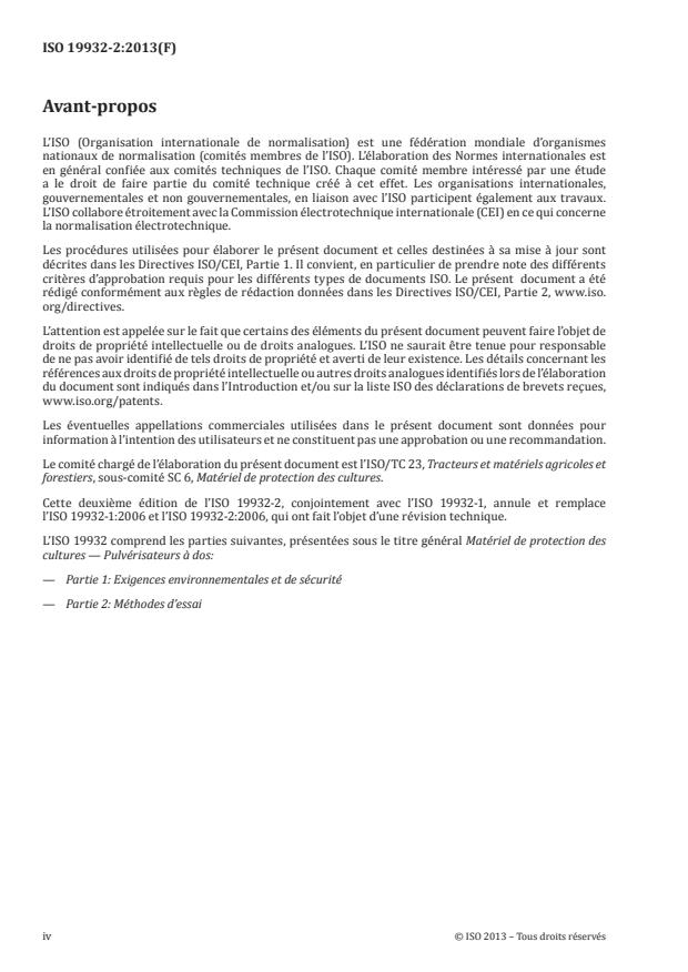 ISO 19932-2:2013 ISO 19932-2:2013 - Matériel de protection des cultures -- Pulvérisateurs a dos - Page 4 preview