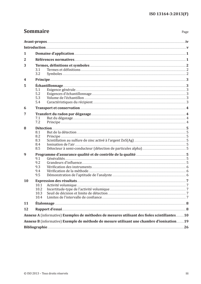 ISO 13164-3:2013 - Qualité de l'eau — Radon 222 — Partie 3: Méthode d'essai par émanométrie
Released:8/27/2013