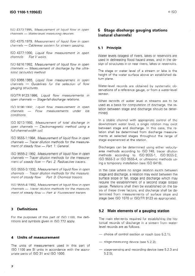 ISO 1100-1:1996 ISO 1100-1:1996 - Measurement of liquid flow in open channels - Page 4 preview