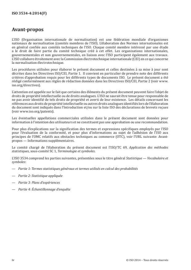 ISO 3534-4:2014 ISO 3534-4:2014 - Statistique -- Vocabulaire et symboles - Page 4 preview
