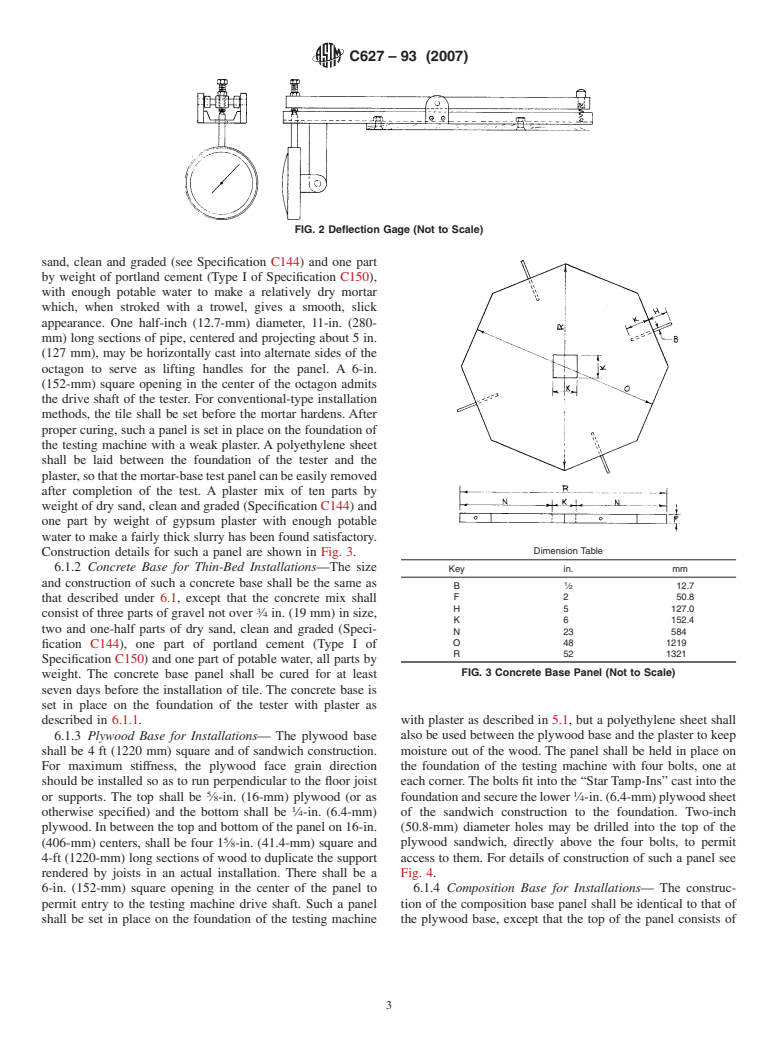 ASTM C627-93(2007) - Standard Test Method for Evaluating Ceramic Floor Tile Installation Systems Using the Robinson-Type Floor Tester