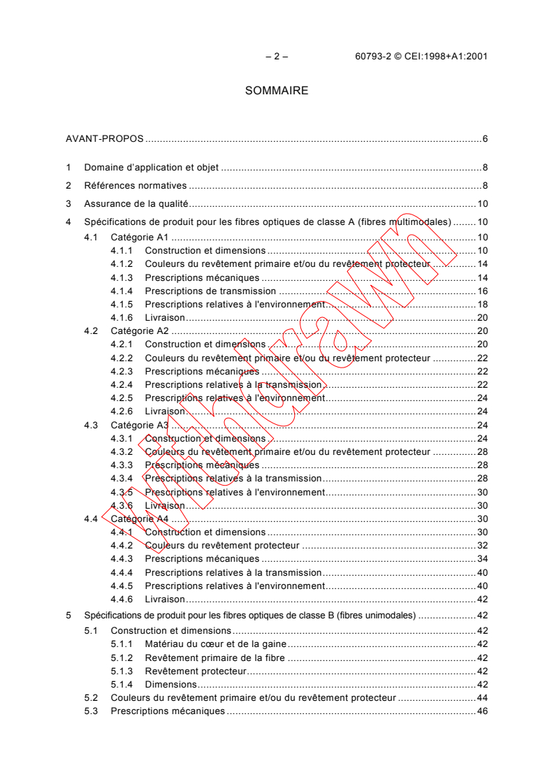 IEC 60793-2:1998 IEC 60793-2:1998+AMD1:2001 CSV - Optical fibres - Part 2: Product specifications
Released:10/18/2001
Isbn:2831860008 - Page 4 preview